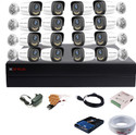 CP PLUS HYBRID DVR 16 CH HD 16 2.4MP full color night vision built-in audio Outdoor Security Camera