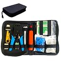 Crimping Tool Kit | 25pcs RJ45 Conector With Cap | Lan Tester | Ties | Wire Stripper, 3in1 Modular Crimp RJ11 UTP Cat5E/Cat6 LAN Cutter RJ45 RJ12 4P4C 4P2C, Punch Down tool (Full-Combo-11)