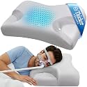 HSA/FSA CPAP Cervical Pillow for Side Sleepers–Reduce Mask Air Leaks & Pressure,Ergonomic Neck Support for Pain Relief,Dual-Height Memory Foam Pillow with Cooling Cover for Side,Back & Stomach Sleeper