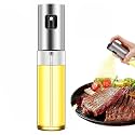 Oil Sprayer With Funnel For Cooking Food-Grade Glass Oil Spray Bottle Oil Mister Dispenser With Plastic Sprayer Head For Cooking Air Fryer Bbq Salad Kitchen Baking - 100 Ml, Multicolor