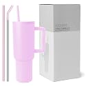 CPENSUS 1200ML Stainless Steel Tumbler with Lid and Straw, Hot and Cold with Handle, 100% Leak Proof Mug Cupholder for Travelling, Gym (Lavender Mist)
