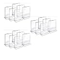 CPI Acrylic Sign Holder T Shape Double Sided Portrait Style Menu Ad Frame Display Stand Table Top Perfect for Restaurants, Photo Frames, and Classroom (4INCHX6INCH, A6 PACK OF 6)