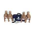 CPR Savers Prestan Professional Infant CPR Training Manikin with 2019 AHA Feedback Monitor, Dark Skin, 4-Pack, PP-IM-400M-DS