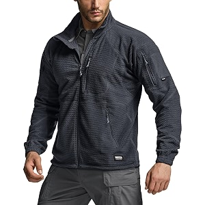 CQR Mens Full-Zip Tactical Jacket Soft Warm