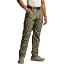 CQR Men's Quick Dry Work Pants, Water Resistant Outdoor Tactical Pants, Lightweight Stretch Cargo Hiking Pants