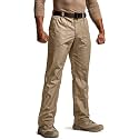 CQR Men's Quick Dry Work Pants, Water Resistant Outdoor Tactical Pants, Lightweight Stretch Cargo Hiking Pants