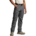 CQR Men's Quick Dry Work Pants, Water Resistant Outdoor Tactical Pants, Lightweight Stretch Cargo Hiking Pants