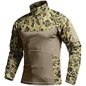 CQR Men's Tactical Combat Shirt, 1/4 Zip Long Sleeve Breathable Military BDU Training Top for Shooting, Hunting, Range Use