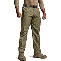 CQR Men's Tactical Pants, Water Resistant Ripstop Cargo Pants, Lightweight EDC Work Hiking Pants, Outdoor Apparel