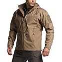 CQR Men's Tactical Softshell Jacket, Winter Warm Fleece Lined Coat, Water Resistant Outdoor Hunting Hiking Rain Windbreaker