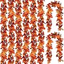 CQURE 18 Pack Artificial Fall Leaf Garland (106.2Ft Total), Autumn Garland Maple Leaves Vines for Thanksgiving Home Fireplace Arch Decor