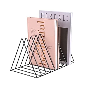 cr18 collection 9 triangular slots magazine rack iron desk book stone magazine holder rack desktop file sorter book rack organizer 9 slot triangle shape 12234 l x 734 w x 6934 h black pack of 2