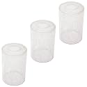 Crack Finish Glass Lamp Shade, 3 Pack LEDupdates Clear Crackle Finish Cylinder for Light Fixture Shade Replacement 1" 5/8 fitter