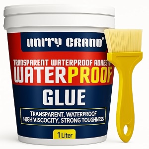 ub unity brand crack seal glue1 liter with brush transparent waterproof resin epoxy for roof leakage crack seal agent roof water leakage solution water proof glue for waterproofing 1 liter