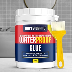 ub unity brand crack seal glue1 liter with brush transparent waterproof resin epoxy for roof leakage crack seal agent roof water leakage solution water proof glue for waterproofing 1 liter