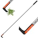 Crack Weeder with Spring Steel L-Shaped Blade 56in One-Piece Stainless Steel Handle Garden Crevice Weeding Tool for Sidewalks Driveways Patios