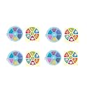 Crackles 6 Pc Eraser with Round Eraser Case for Birthday Return Gifts (Pack of 4), Multicolor (S-ROUND-80-EC)