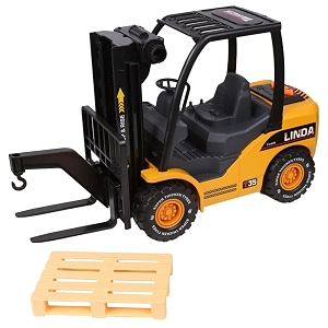 crackles big size forklift truck for kids  friction powered construction loader with lights sounds amp manual lift  push amp go vehicle toy for boys age 3 years  multicolor toy truck
