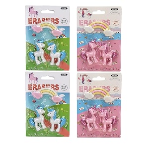 crackles cute colourful magical unicorn eraser pack yellow set of 4