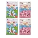 Crackles Cute Colourful Magical Unicorn Eraser Pack (Yellow, Set of 4)