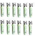 Crackles Cute kawaii Retractable Cartoon Panda Eraser in a Cutter Shape and and Extra Eraser in each Pack pencil Rubber set Stationery for Boys and girls and Birthday Return Gifts - Pack of 12