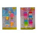 Crackles Cutest Ice Cream Cone and Popsicles Candy Pattern Erasers (Yellow, Set of 2)