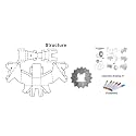 Crackles DIY 3D Paper Cardboard Folding Puzzle Craft & Coloring Lion Toy