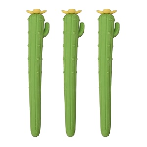 crackles long cactus shaped dust-free eraser rubber for kids for birthday party return gift pack of 3 yellow s-caceraser-3-24-ub