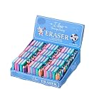 Crackles Erasers Pack of 12 – Includes 4 Book-Shaped &amp; 3 Pencil-Shaped Erasers in Each Back – Perfect for School Supplies, Stationery, and Birthday Return Gifts