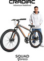 CRADIAC SQUAD 7 SPEED 29 T (inch) Mountain Cycle (7 Gear, Grey, Orange, Only Front Suspension)