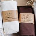 Joey + Joan Baby Cradle Sheets Fitted 18 x 36 for Wooden Cradle Mattress