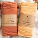 Joey + Joan Baby Cradle Sheets Fitted 18 x 36 for Wooden Cradle Mattress