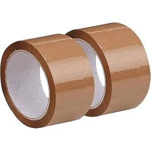 crae brown packaging cello tape for office home and e-commerce packing  100m  pack of 2