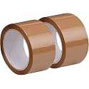 CRAE Brown Packaging Cello Tape For Office, Home and E-Commerce Packing | 100M | Pack of 2