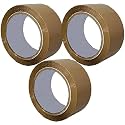 CRAE Brown Packaging Cello Tape For Office, Home and E-Commerce Packing | 100M | Pack of 3