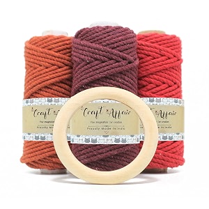 craft affair  3ply twisted marame each color 20 meter 3mm  for craft diy art - steel black char