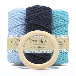 craft affair  3ply twisted marame each color 20 meter 3mm  for craft diy art - baby lemon lave