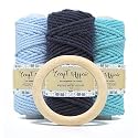 Craft Affair | 3Ply Twisted Marame (Each Color 20 Meter, 3mm) | for Craft, DIY, Art - Baby, Lemon, Lave