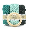 Craft Affair | 3Ply Twisted Marame (Each Color 50 Meter, 3mm) | for Craft, DIY, Art - Baby, Lemon, Lave