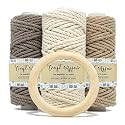 Craft Affair | 3Ply Twisted Marame (Each Color 10 Meter, 3mm) | for Craft, DIY, Art - Baby, Lemon, Lave