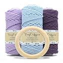 Craft Affair | 3Ply Twisted Marame (Each Color 100 Meter, 3mm) | for Craft, DIY, Art - Steel, Black, Char