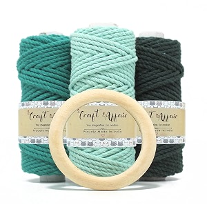 craft affair  3ply twisted marame each color 20 meter 3mm  for craft diy art - baby lemon lave