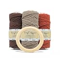 Craft Affair | 3Ply Twisted Marame (Each Color 10 Meter, 3mm) | for Craft, DIY, Art - Baby, Lemon, Lave