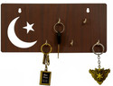 Craft Collection multipurpose use Designer for office and living room (Brown) Wood Key Holder (8 Hooks, Brown)