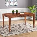 CRAFT D ARTS Sheesham Wood Dining Table | Multi-Purpose uses Home and Office Desk | Dining Room Furniture | Wooden 6 Seater Dining Table (Honey Finish)