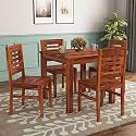 CRAFT D ARTS Wooden Dining Table with 4 Chairs Solid Wood 4 Seater Dining Set (Finish Color -Honey Finish, DIY(Do-It-Yourself))