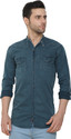 CRAFT HEAVEN Men Washed Casual Dark Green