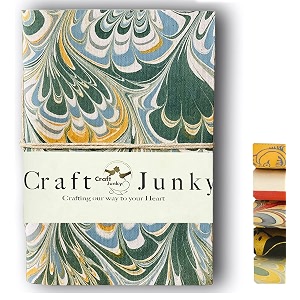 craft junky handmade unruled notebook diary- cute art journal hard cover note book for daily journals