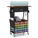 Craft Organizers and Storage Cart: Craft Room Cart for Organizing Cutting Accessories and Machine, Vinyl Roll Storage and Organization Holder, Heat Press Stand Table with Wheels