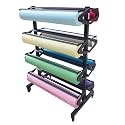 Craft Paper Roll Holder, Butcher Kraft Paper Rack Dispenser and Cutter Holds Eight 36-inch Rolls – Suitable for Classrooms & Art (Paper Rolls Not Included)